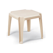 Grosfillex Resin Low Table, 17" x 17" - Beige