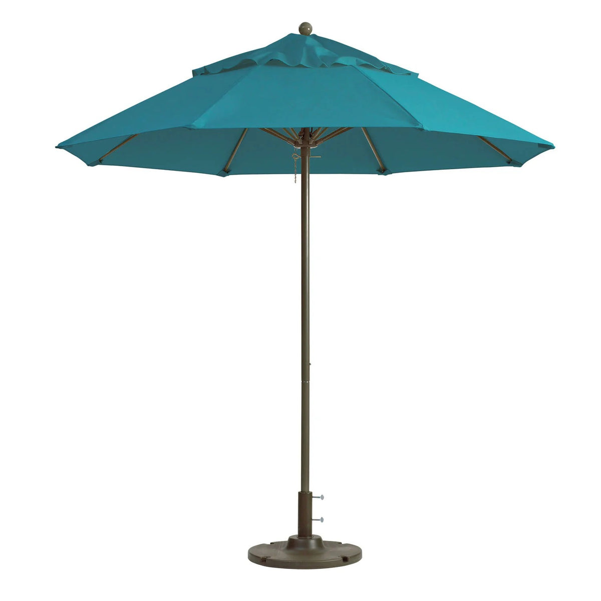 Grosfillex Fiberglass Umbrella, 7 1/2' Diameter - Turquoise