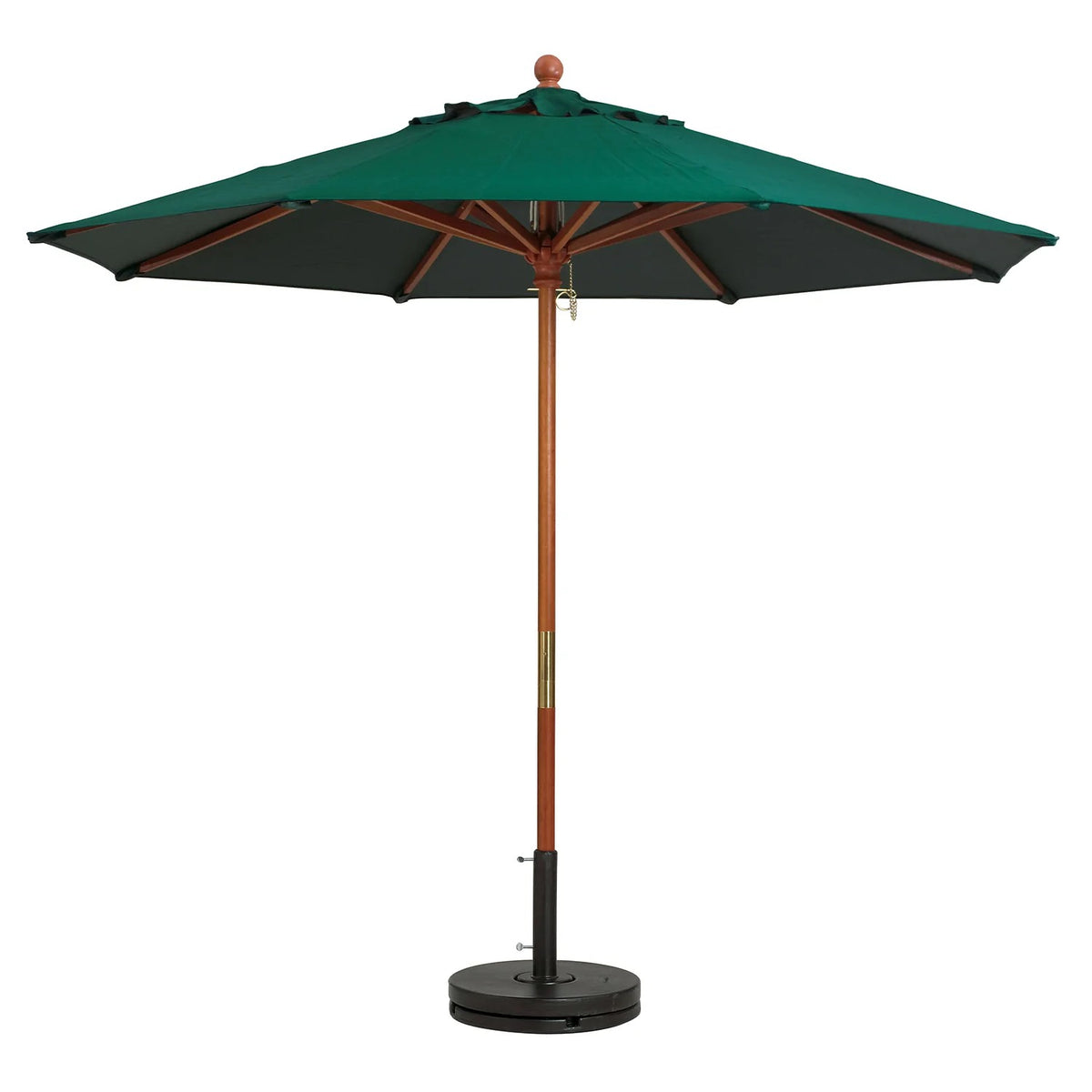 Grosfillex Fabric Umbrella, 9' Diameter - Forest Green
