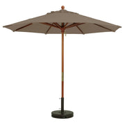 Grosfillex Fabric Umbrella, 9' Diameter - Taupe