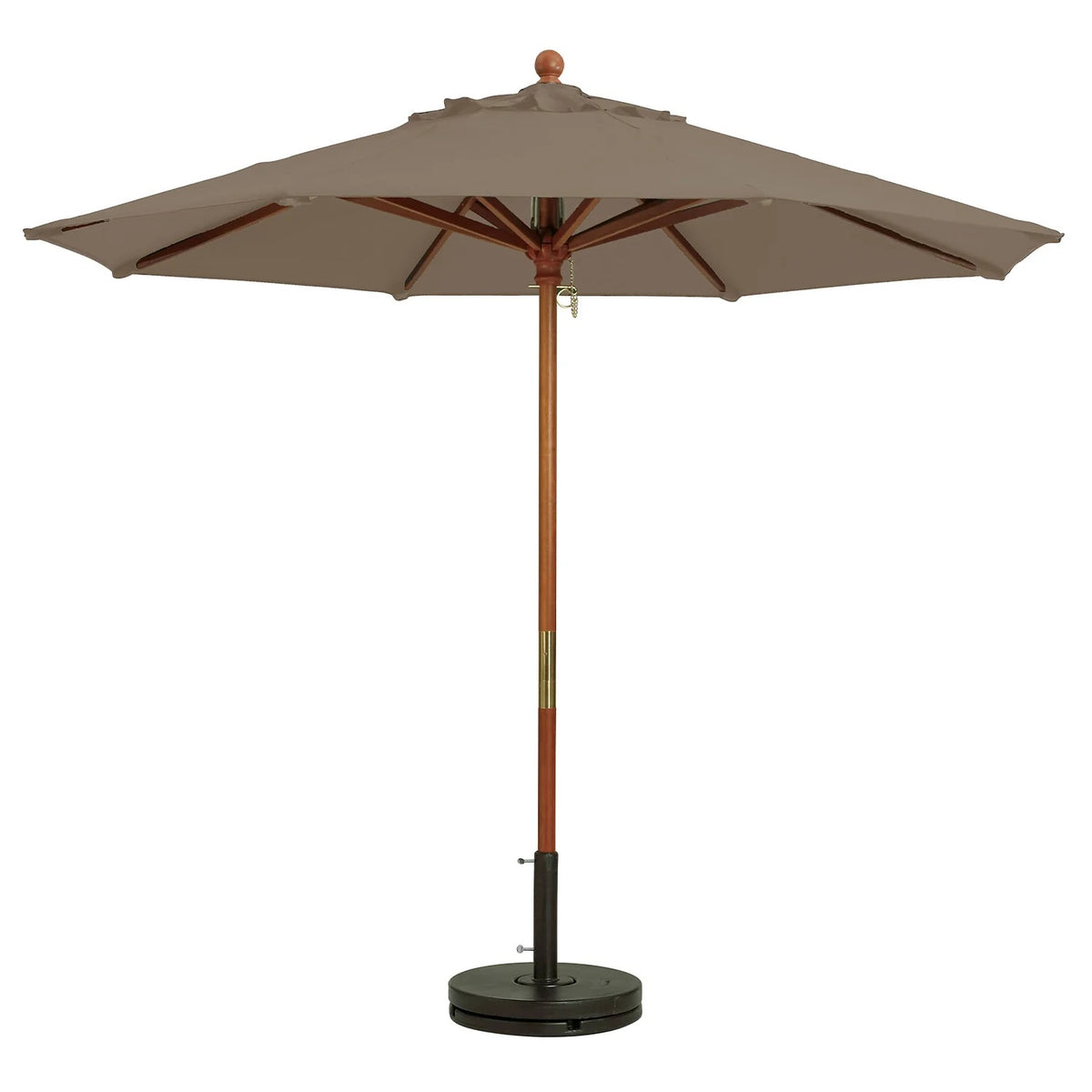 Grosfillex Fabric Umbrella, 9' Diameter - Taupe