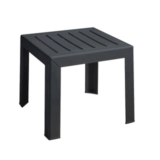 Grosfillex Resin Low Table, 16" x 16" - Square Charcoal