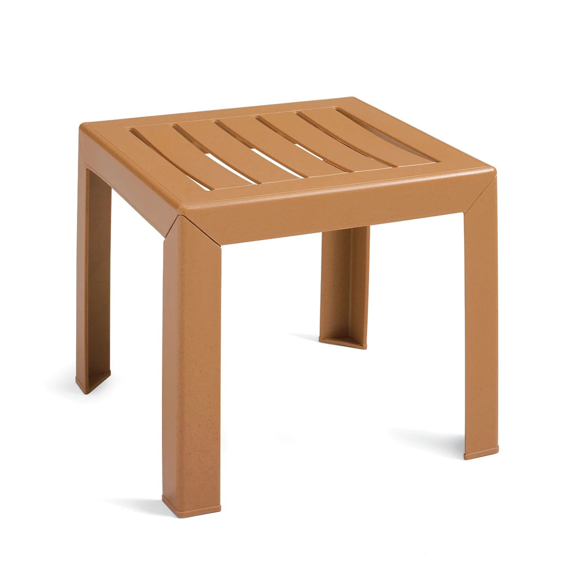 Grosfillex Resin Low Table, 16" x 16" - x Teakwood