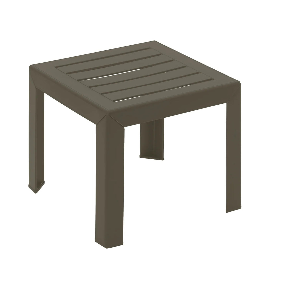 Grosfillex Resin Low Table, 16" x 16" - x Bronze Mist