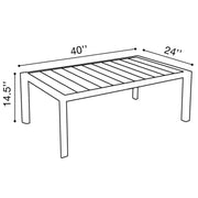 Grosfillex Aluminum Cocktail Table, 23 1/2" x 39 1/4" - photo 4