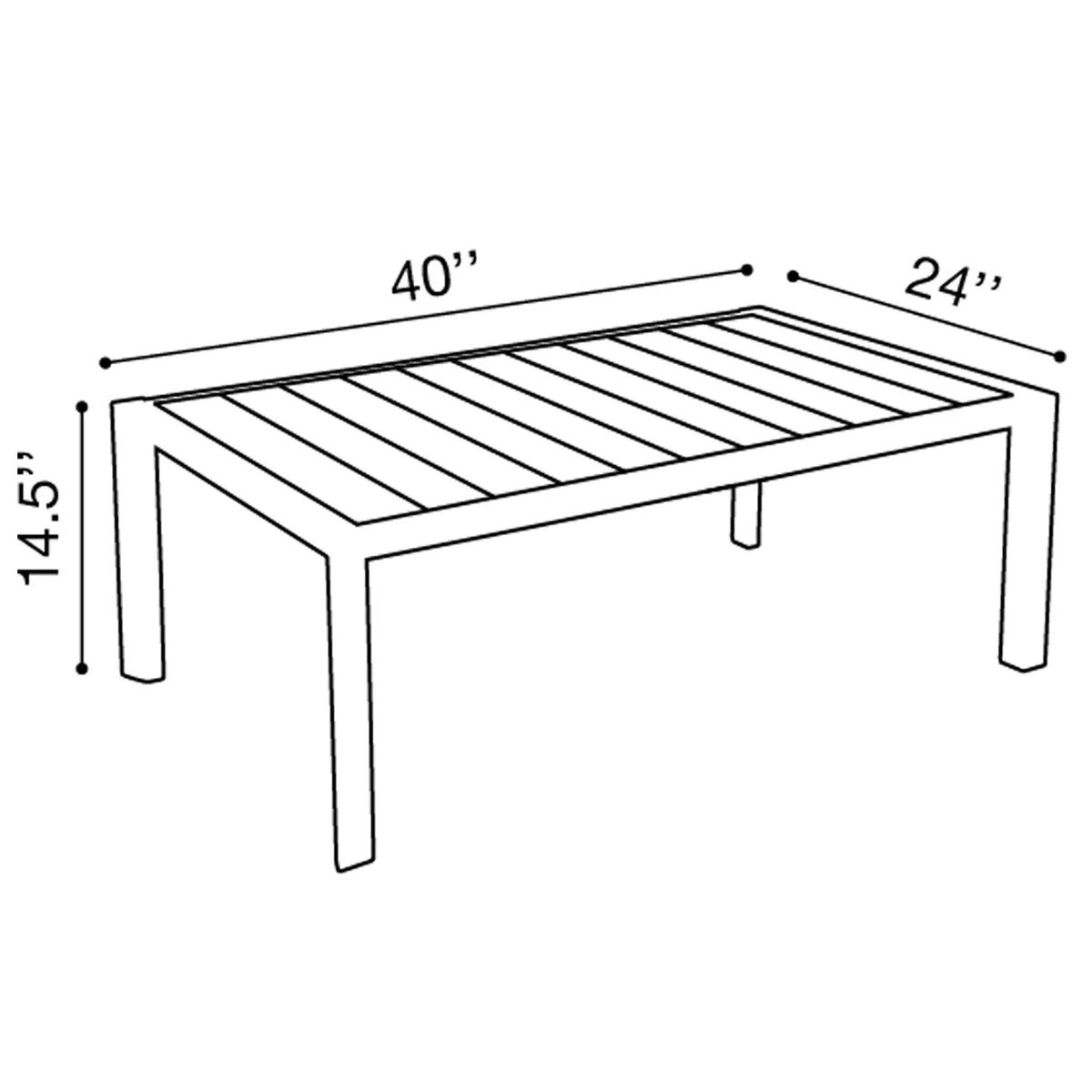 Grosfillex Aluminum Cocktail Table, 23 1/2" x 39 1/4" - photo 4