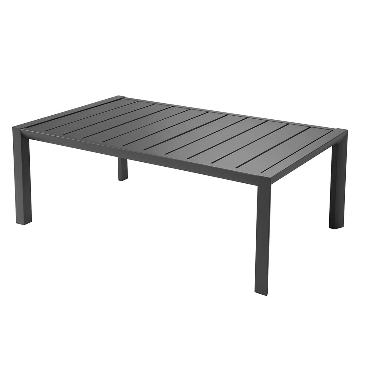 Grosfillex Aluminum Cocktail Table, 23 1/2" x 39 1/4" - Black
