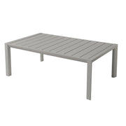 Grosfillex Aluminum Cocktail Table, 23 1/2" x 39 1/4" - Gray