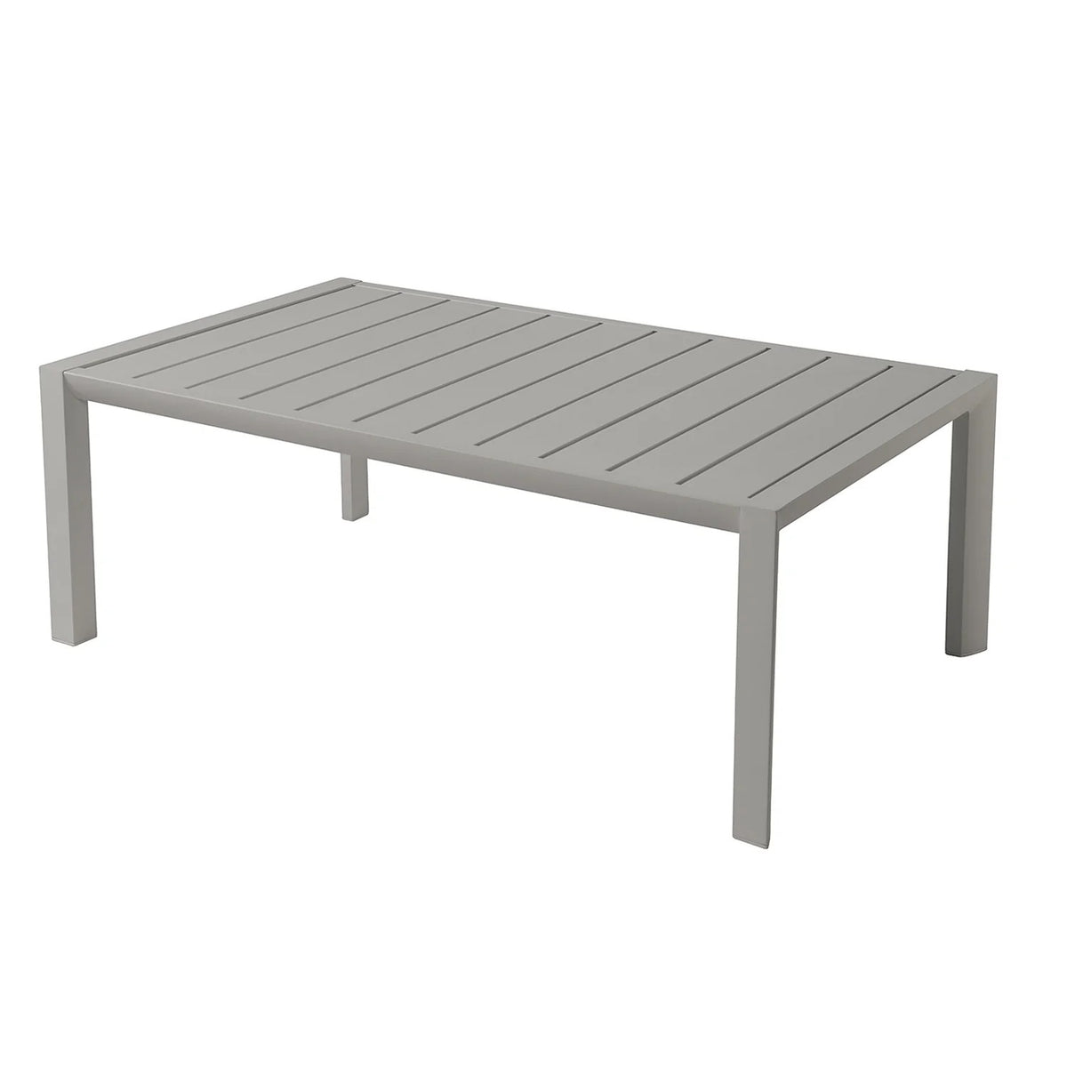Grosfillex Aluminum Cocktail Table, 23 1/2" x 39 1/4" - Gray