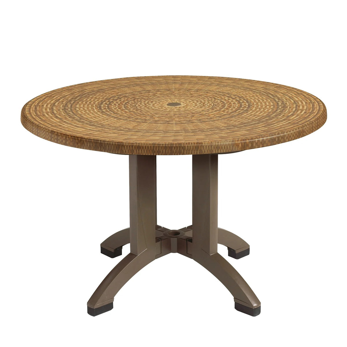 Grosfillex UT380018 Table, 42" Diameter, Brown - Default Title