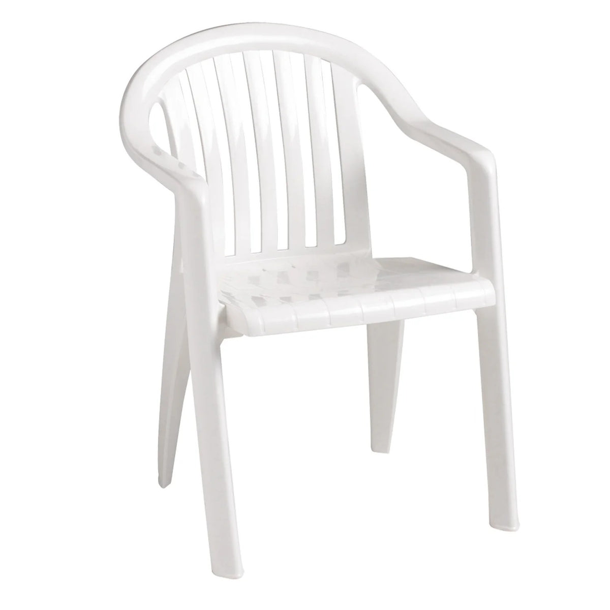 Grosfillex Resin Armchair, 21" Wide - White