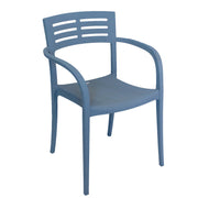 Grosfillex Stackable Armchair, 20 1/2" Wide - Denim Blue