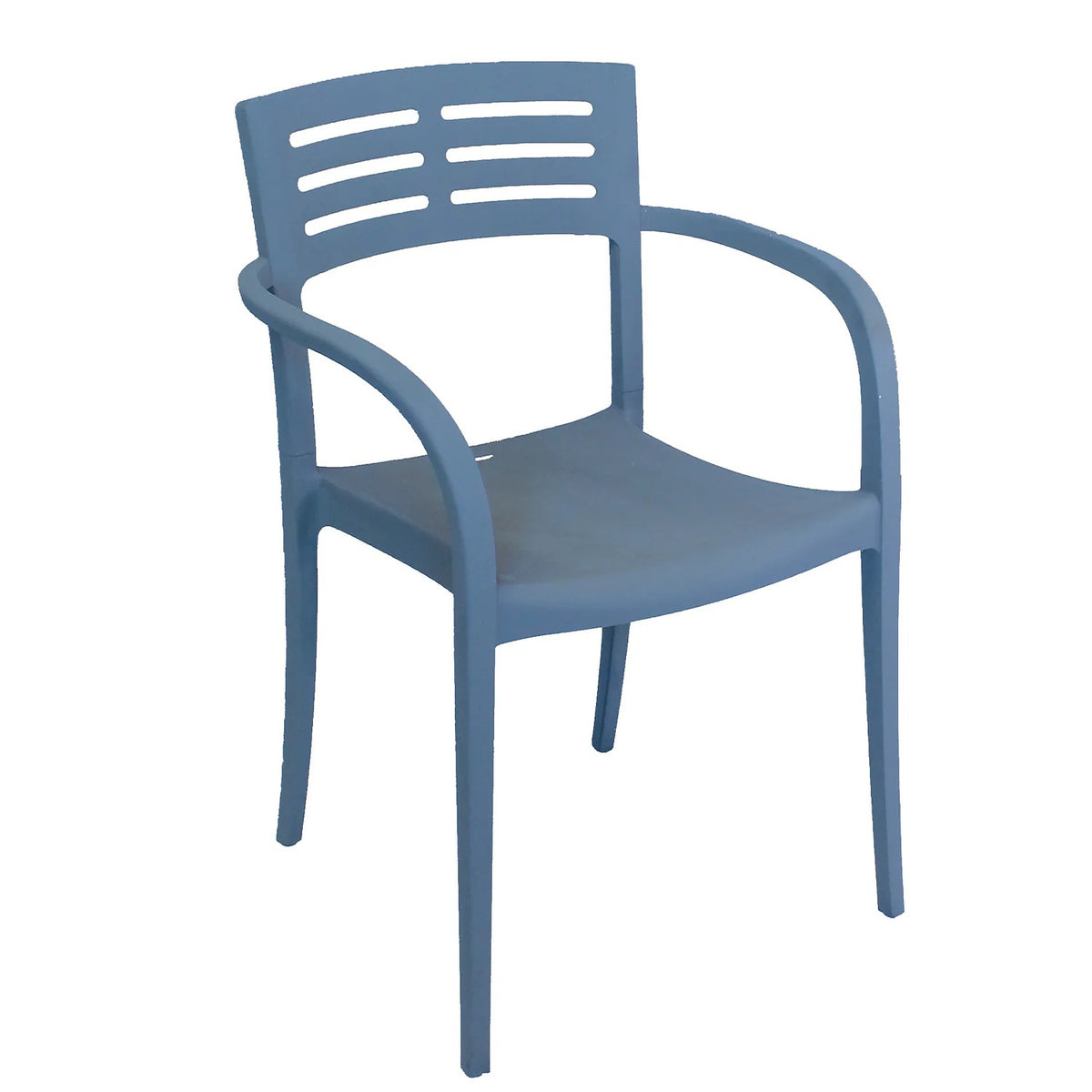 Grosfillex Stackable Armchair, 20 1/2" Wide - Denim Blue