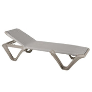 Grosfillex White Chaise, 30" x 78" - US891763 Ash Dove Gray
