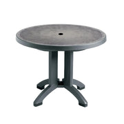 Grosfillex Table, 38" Diameter - Gray