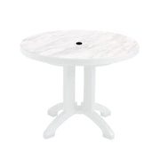 Grosfillex Table, 38" Diameter - White