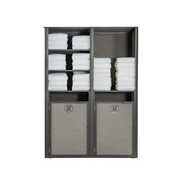 Grosfillex Polyester Towel Valet, 49" Wide - Black Gray