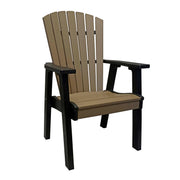 Grosfillex Kailua Adirondack Chair, 27 5/16" Wide - Weathered Wood Black