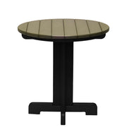 Grosfillex Kailua Low Table, 20" Diameter - Black Brown