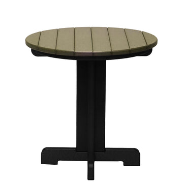 Grosfillex Kailua Low Table, 20" Diameter - Black Brown