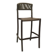 Grosfillex Tahoe Bar Stool, 21 7/8" Wide - Espresso Bronze