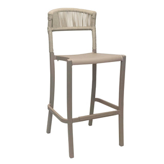 Grosfillex Tahoe Bar Stool, 21 7/8" Wide - Blond French Taupe