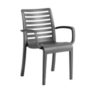 Grosfillex Astoria Chair, 23 5/8" Wide - Gray