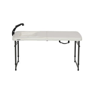 Lifetime 280560 Folding Table, 24 1/8" x 49 1/8", White - Default Title