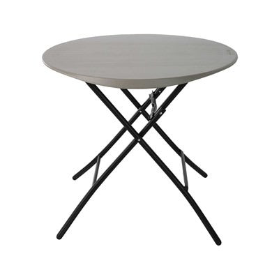 Lifetime Folding Table, 33" Diameter - Beige