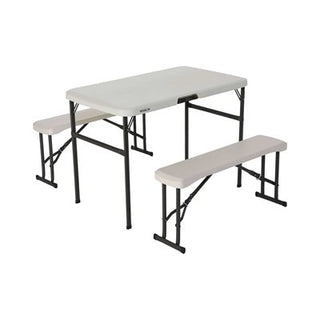 Lifetime 80373 Picnic Table, 4 Chairs, Beige - Default Title