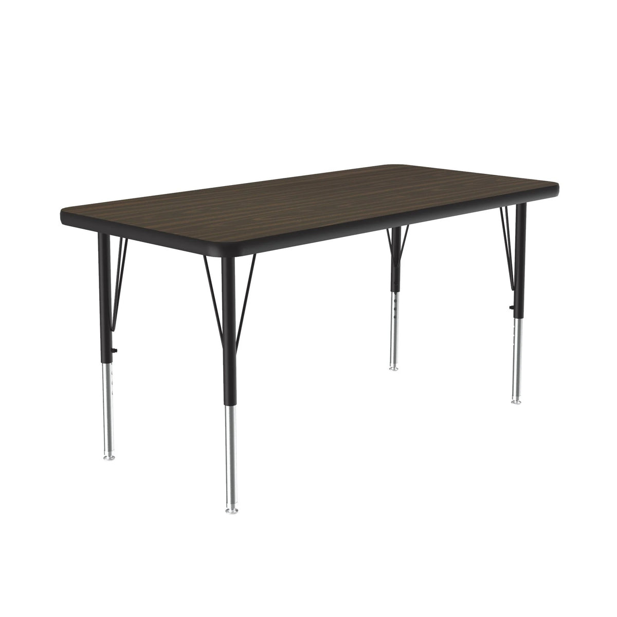 Correll A2448-REC Activity Table, 24" x 48" - Brown / Walnut