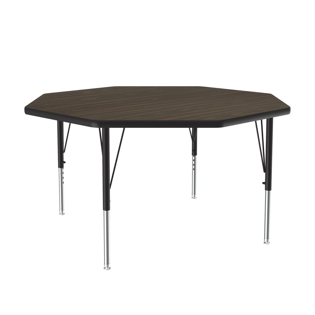 Correll A48-OCT Activity Table, 48" Wide - Brown / Walnut
