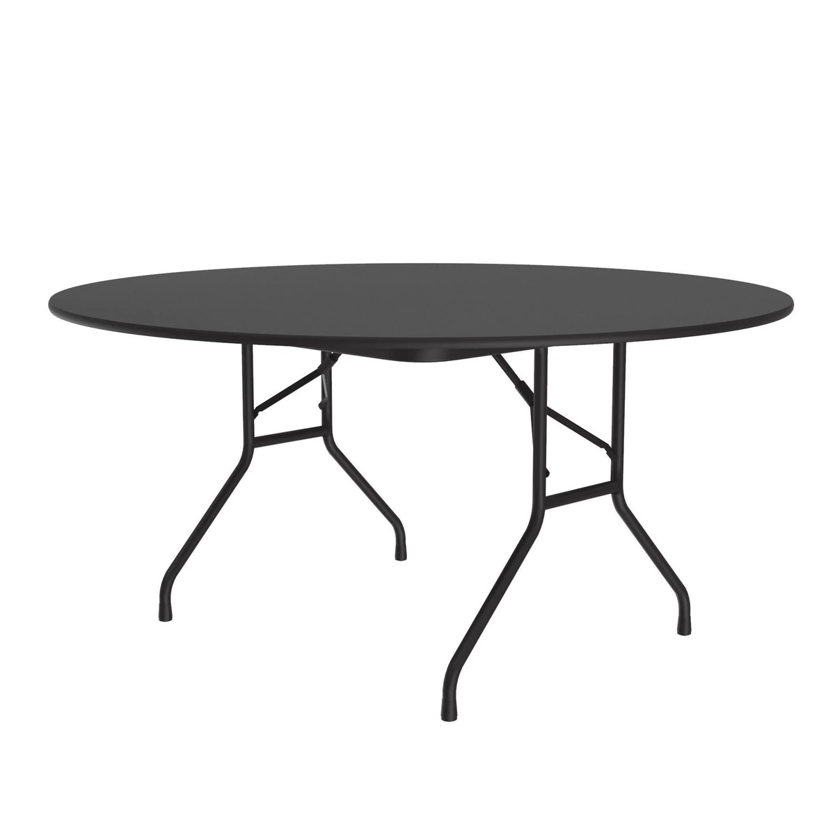 Correll CF60PX Folding Table, 60" Diameter - Black Granite Granite