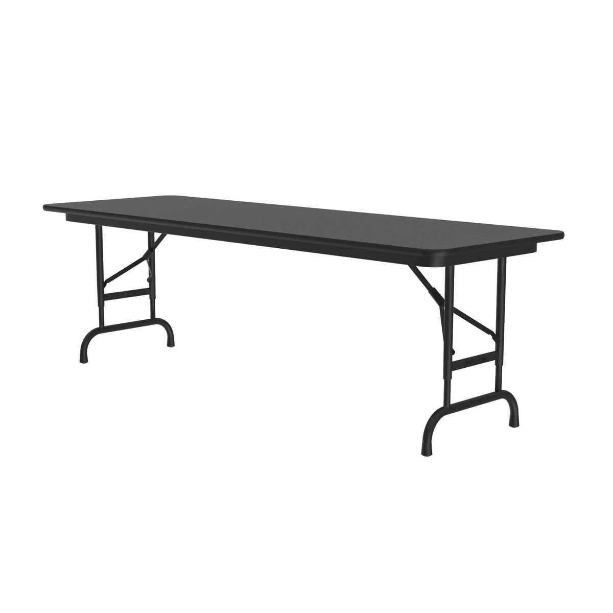 Correll Folding Table, 22 - 32" High, Black - 24" x 72"