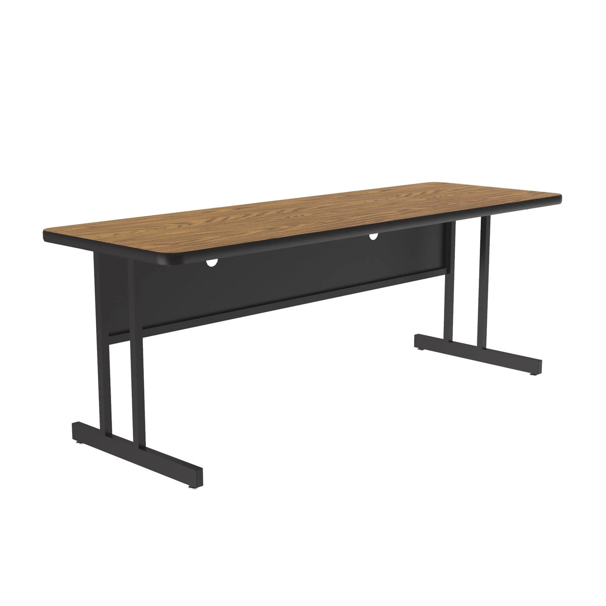 Correll CS2472 Computer Table, 24" x 72" - Medium Oak