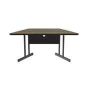 Correll CS3060TR Computer Table, 6 Chairs - Colonial Hickory