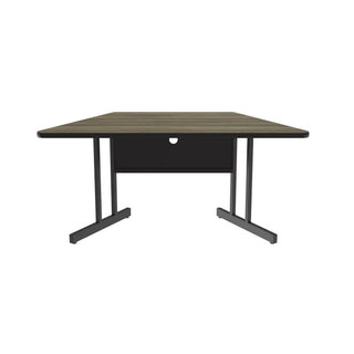 Correll CS3060TR Computer Table, 6 Chairs - Colonial Hickory