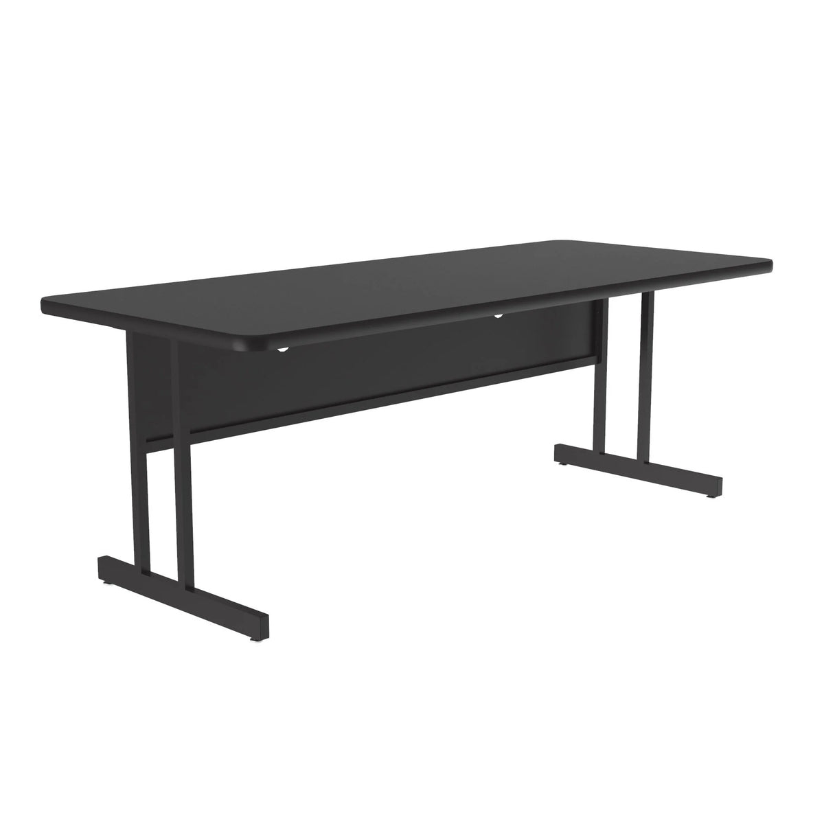 Correll CS3072 Computer Table, 6 - 8 Chairs - Black Granite