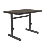 Correll CSA2448 Computer Table, 4 Chairs - Walnut