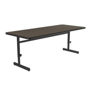Correll CSA3060 Computer Table, 6 Chairs - Walnut