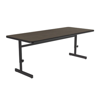 Correll CSA3060 Computer Table, 6 Chairs - Walnut