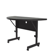 Correll Table, 24" Wide, Gray - 48" / Half Round