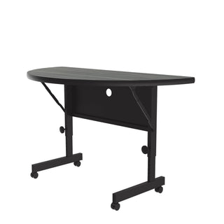 Correll Table, 24" Wide, Gray - 48" / Half Round