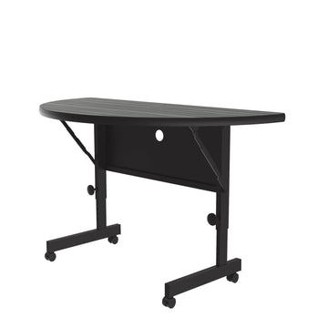 Correll Table, 24" Wide, Gray - 48" / Half Round