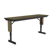 Correll Seminar Table, 22 - 30" High, Brown - 18" x 60"