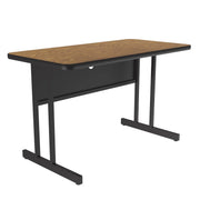 Correll WS2448 Computer Table, 24" x 48" - Medium Oak