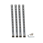 National Public Seating 6200-H Chrome-Plated Metal Leg, 13" High, Silver, 4/Case - Default Title