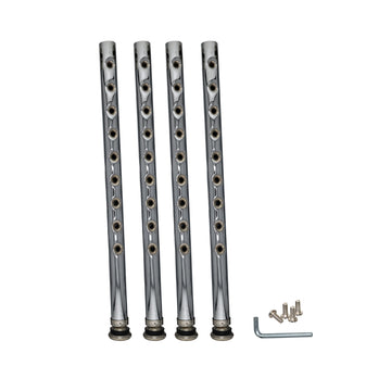 National Public Seating 6200-H Chrome-Plated Metal Leg, 13" High, Silver, 4/Case - Default Title