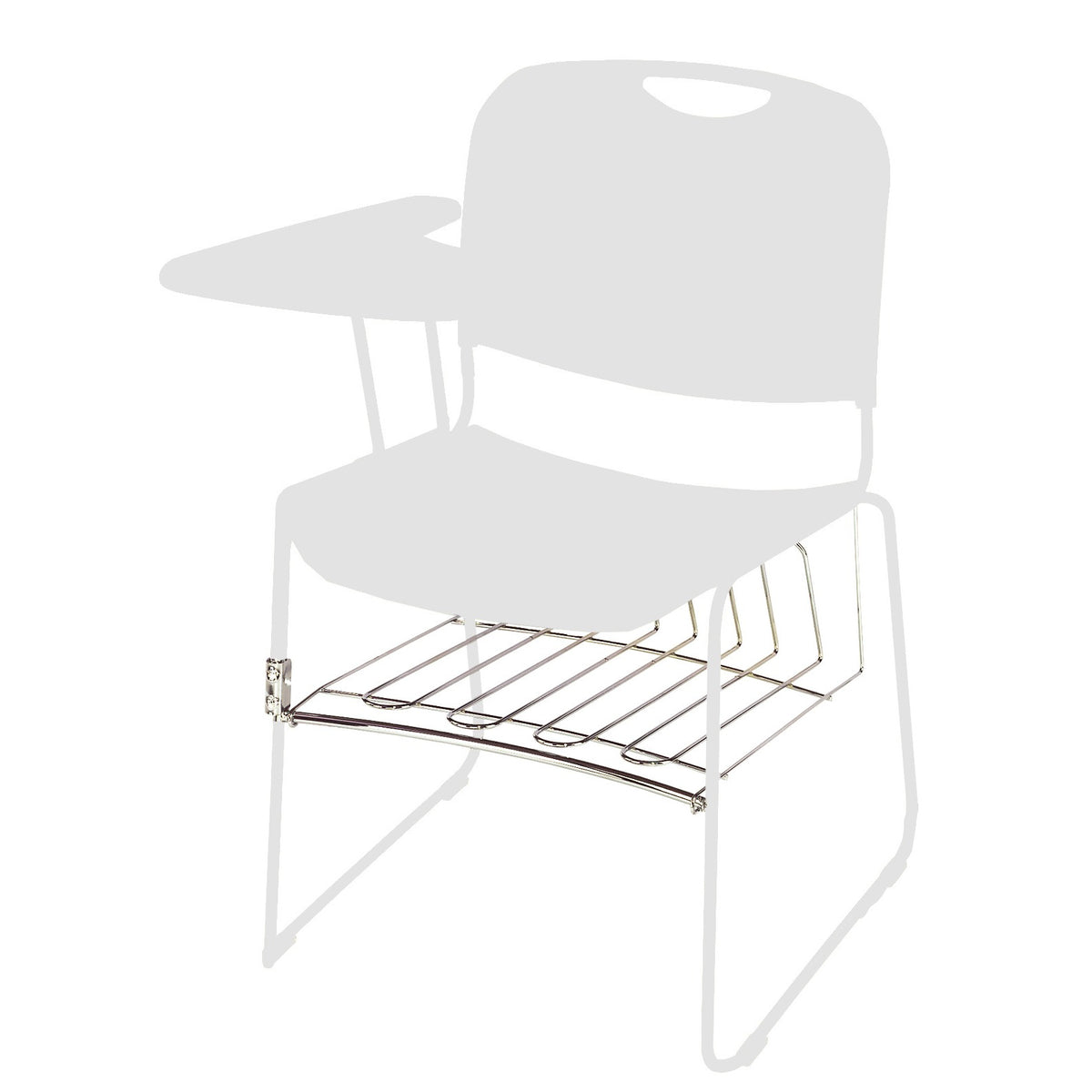National Public Seating BR85 Book Basket, Silver - Default Title