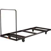 National Public Seating Powder Coated Steel Table Dolly, 12 Tables, Brown - 90 1/4"